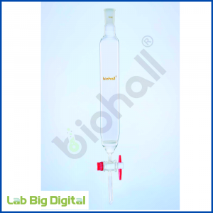 CHROMATOGRAPHIC COLUMN WITH INDENTATION (PTFE STOPCOCK)
