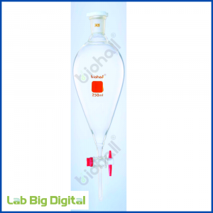 SEPARATING FUNNEL WITH PTFE NEEDLE STOPCOCK (SQUIBB SHAPE)