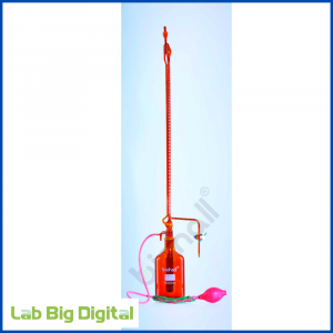 AUTOMATIC BURETTE WITH GLASS STOPCOCK, CLASS-B (AMBER GLASS)
