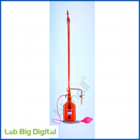AUTOMATIC BURETTE WITH PTFE STOPCOCK, INDIVIDUAL CERTIFIED, CLASS-AS (AMBER GLASS)