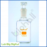 REAGENT BOTTLE WITH GLASS STOPPER( CLEAR GLASS )