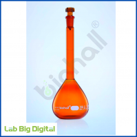 VOLUMETRIC FLASK, CLASS-A, BATCH CERTIFIED (AMBER GLASS)