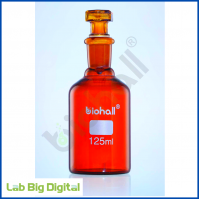 REAGENT BOTTLE WITH GLASS STOPPER (AMBER GLASS)