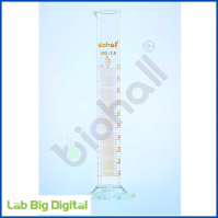 MEASURING CYLINDER WITH HAXAGONAL BASE, CLASS-A, BATCH CERTIFIED